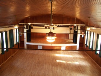 Interior of Great Falls Grange hall